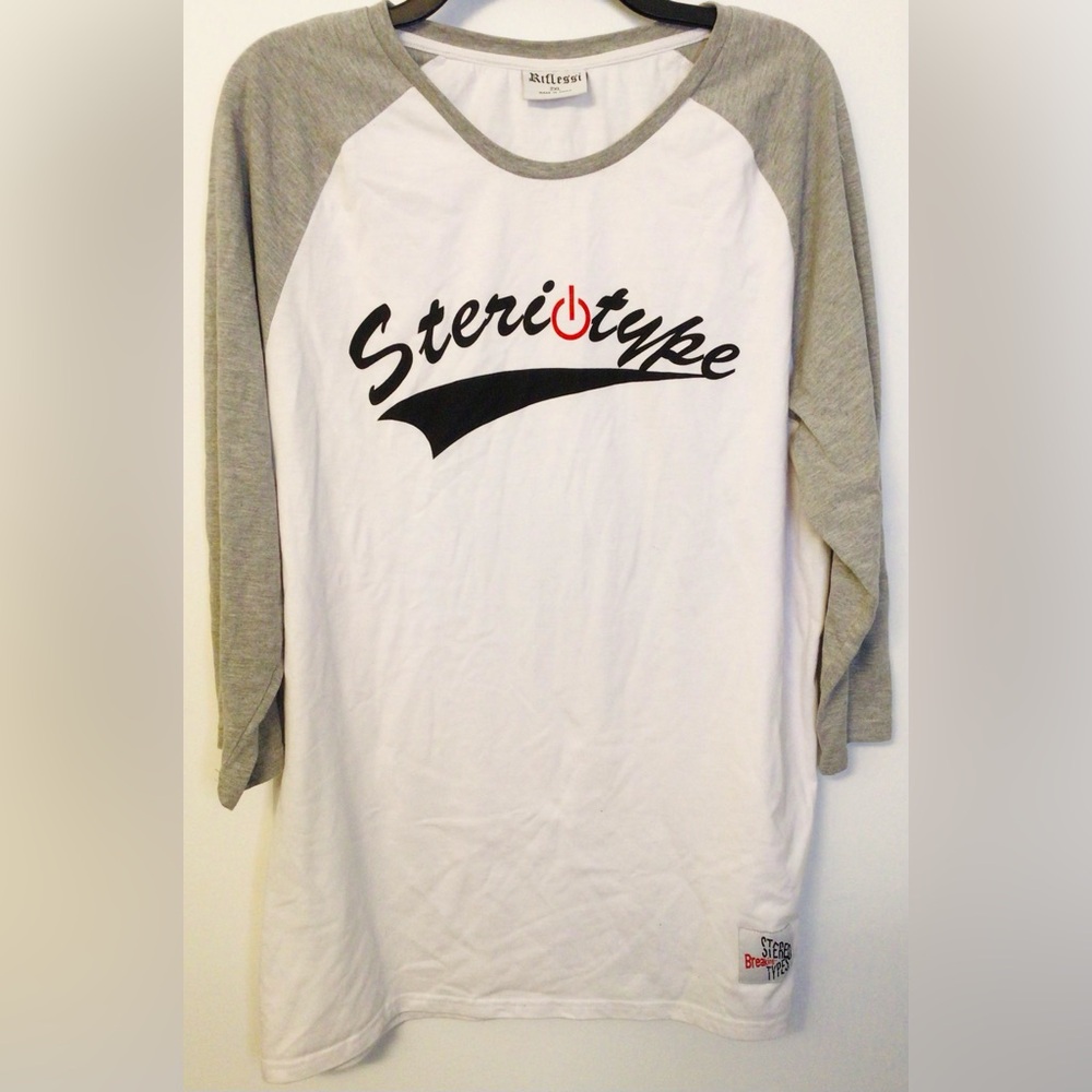 Riflessi white black gray Tshirt size 2XL